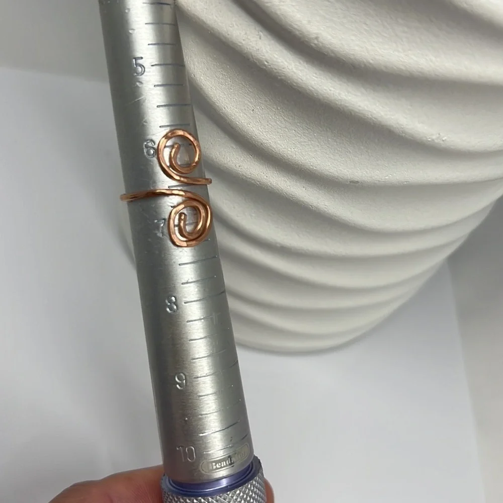 Hammered Copper Swirl Ring